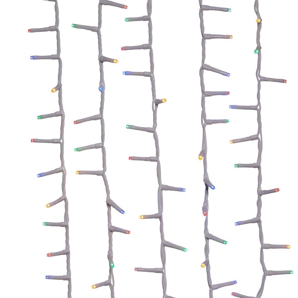Kurt Adler 600-Light 49.2-Foot Multicolored LED White Wire Rice Light Set
