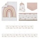 preview thumbnail 2 of 4, Boho Rainbow Girl Sweet Jojo Designs 6p Crib Bedding + BreathableBaby Breathable Mesh Liner Pink Bohemian Modern