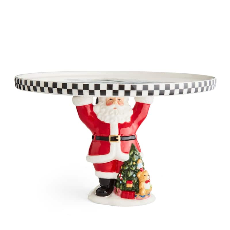 Spode 11 in Figural Cake Plate - Red - 1 Piece