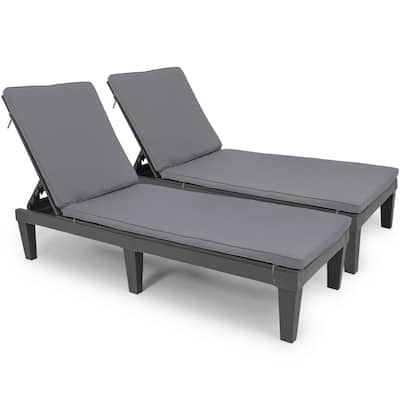 74.5'' Outdoor Lounge Chairs with Cushion ( Set of 2 ) - N/A