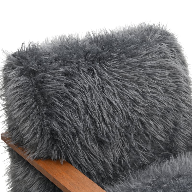 Furniture of America Neyra Modern 28-inch Faux Fur Accent Arm Chair
