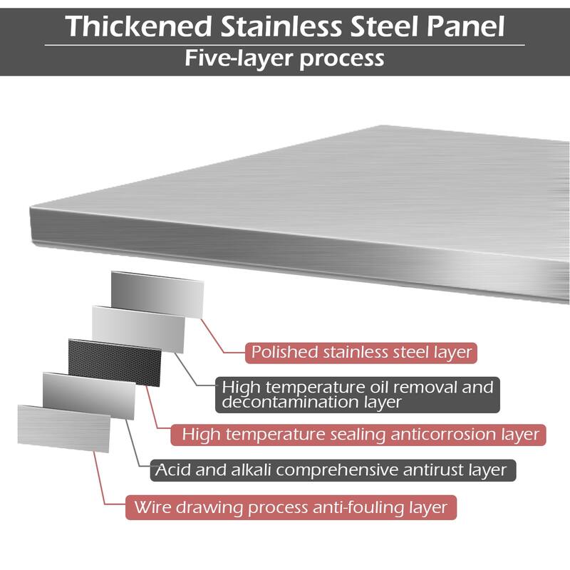 Costway 30'' x 48'' Stainless Steel Commercial Kitchen Work Table w/ 4
