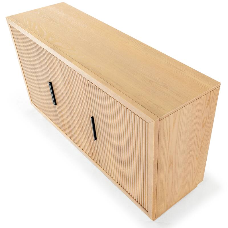 SAFAVIEH Couture Shelbie 3-Door Reeded Sideboard - 60"W x 18"D x 32"H