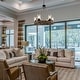 preview thumbnail 13 of 24, Farmhouse 6-Light Wagon Wheel Wood Chandelier with Seeded Glass Shade for Dining Living Room