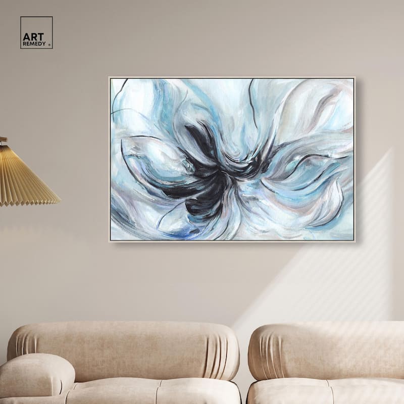 Soft Blues Canvas by Art Remedy
