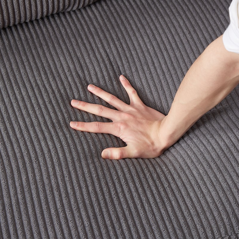 Comfortable Corduroy L-Shaped Combo Sofa Bed - Reversible Sleeper Sofa for Living Room, Office, and Apartment Spaces