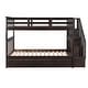 preview thumbnail 4 of 50, Contemporary Clean Design Twin Over Twin Bunk Bed with Full-Length Guardrail,Storage Shelf Staircase and Drawers