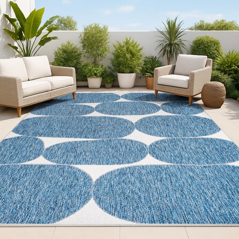 JONATHAN Y Rayna Modern Geometric Organic Shapes Indoor/Outdoor Area Rug