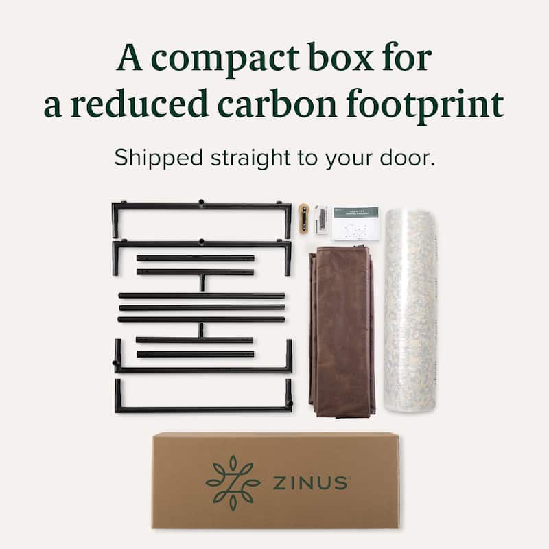 Priage by ZINUS Faux Leather Sling Accent Chair