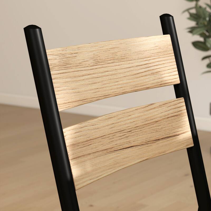 HOMCOM Rustic Country Wood Top 3 Piece Kitchen Table Dining Set with 2 Matching Chairs & Versatile Design for Small Space