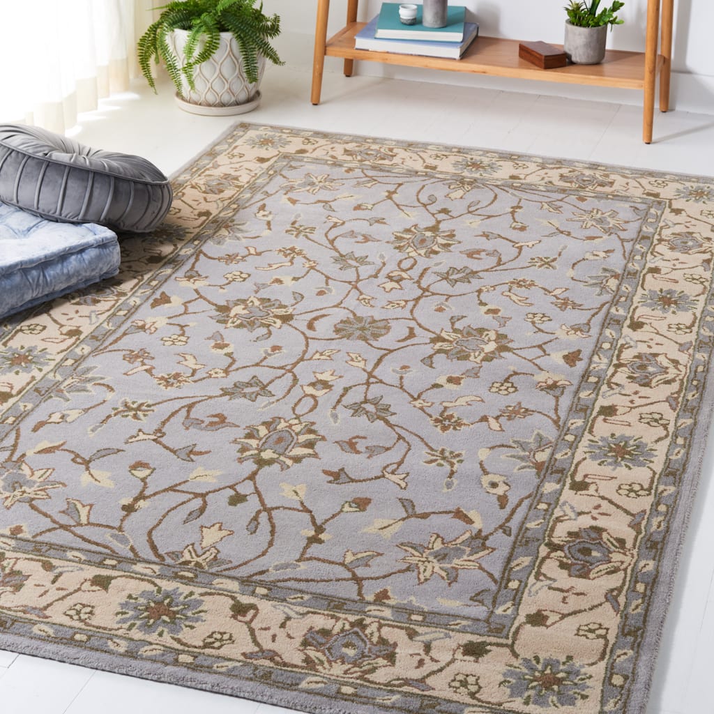 SAFAVIEH Handmade Heritage Scrollwork Traditional Oriental Wool Rug