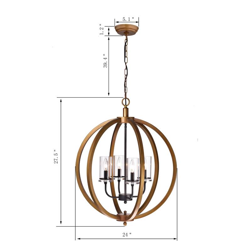 Olmos 4-Light Globe Chandelier