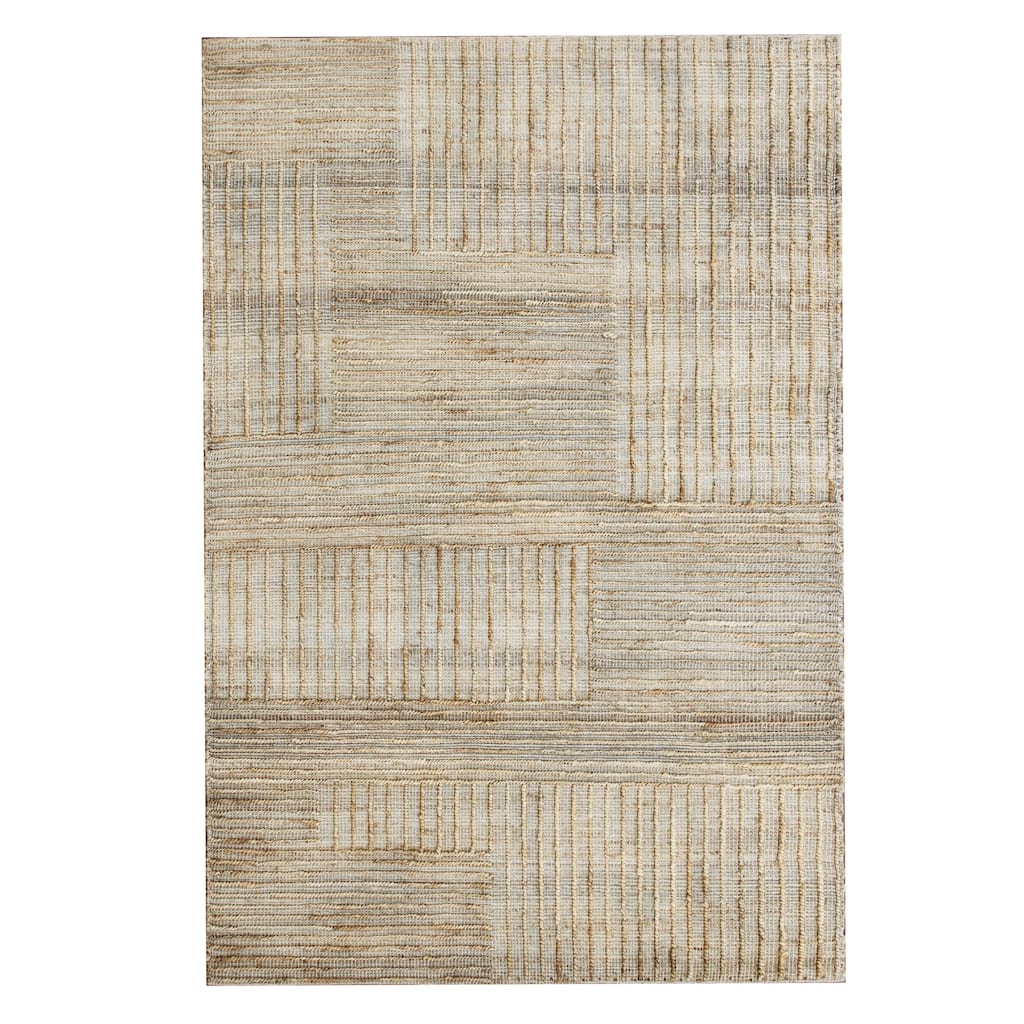 Sevita Natural Striped Modern Area Rug