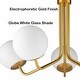 preview thumbnail 4 of 6, Tanaro Mid-Century Modern Gold Semi Flush Mount Globe Ceiling Light 5 & 7 Lights - Brass