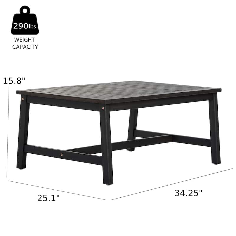 Christopher Knight Home - Nancy 2-Piece Outdoor Acacia Wood Loveseat and Coffee Table Seating Set