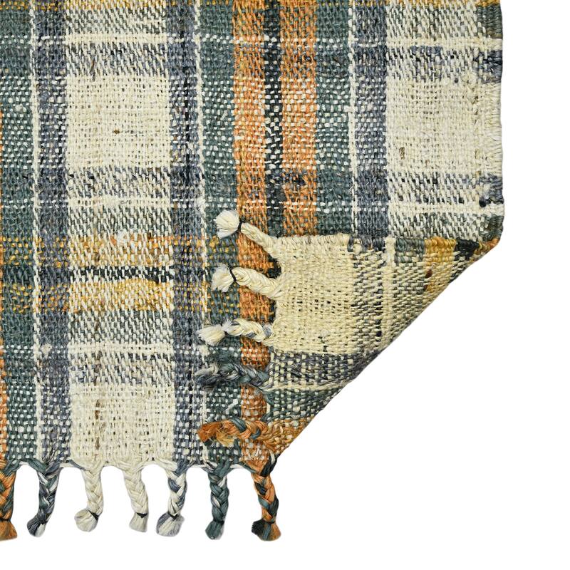 Carbon Loft Whishaw Olive Jute Handspun Plaid Area Rug