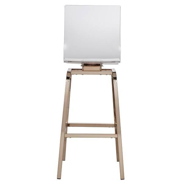 Miles Acrylic Swivel High Back Bar Stools (Set of 2) by iNSPIRE Q Bold On Sale Bed Bath