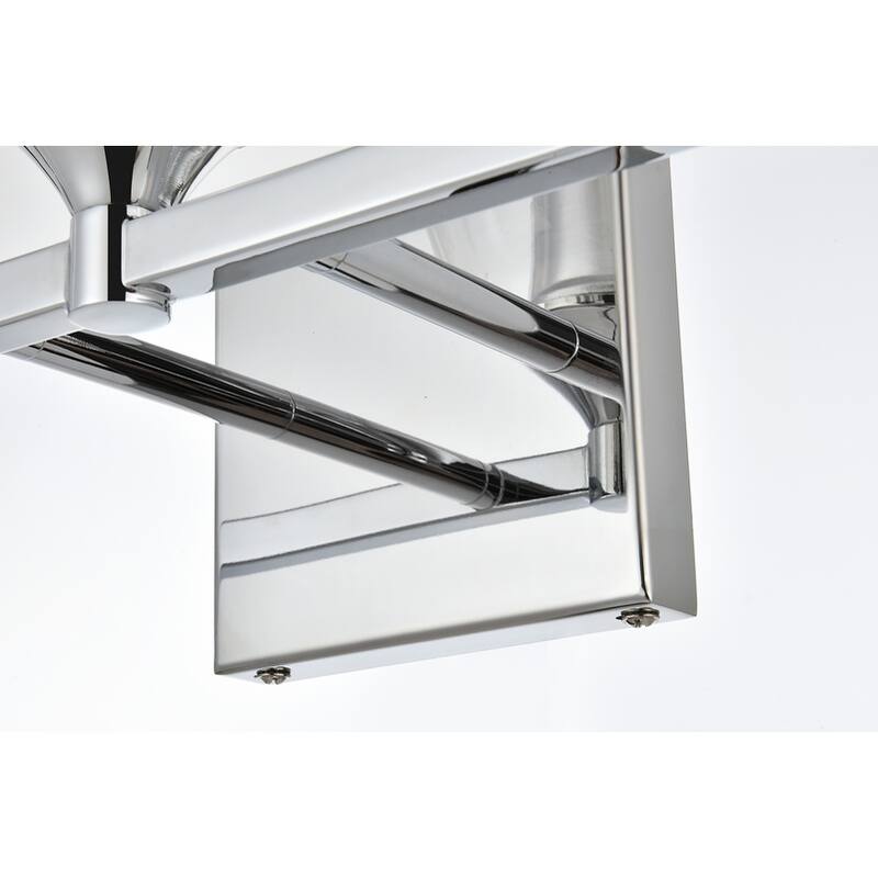 Gina 1 Light Black and Clear Bath Sconce