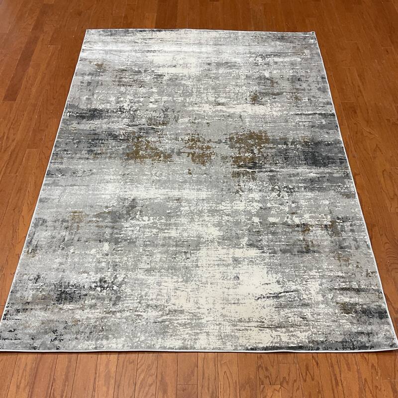 HERAT ORIENTAL Turkish Modern Erased Design Wool & Silk Rug - 5'3" x 7'7"