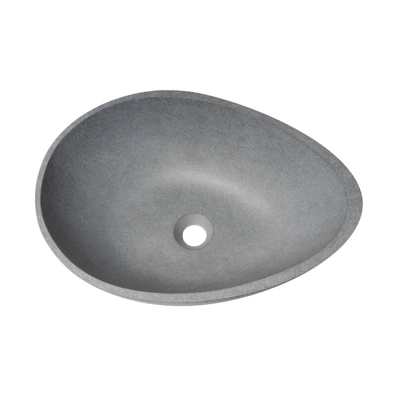 ALFI brand ABCO21O 21" Solid Concrete Tear Drop Above Mount Vessel Sink