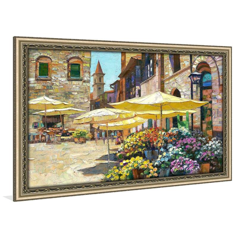 "Siena Flower Market" by Howard Behrens Print on Acrylic