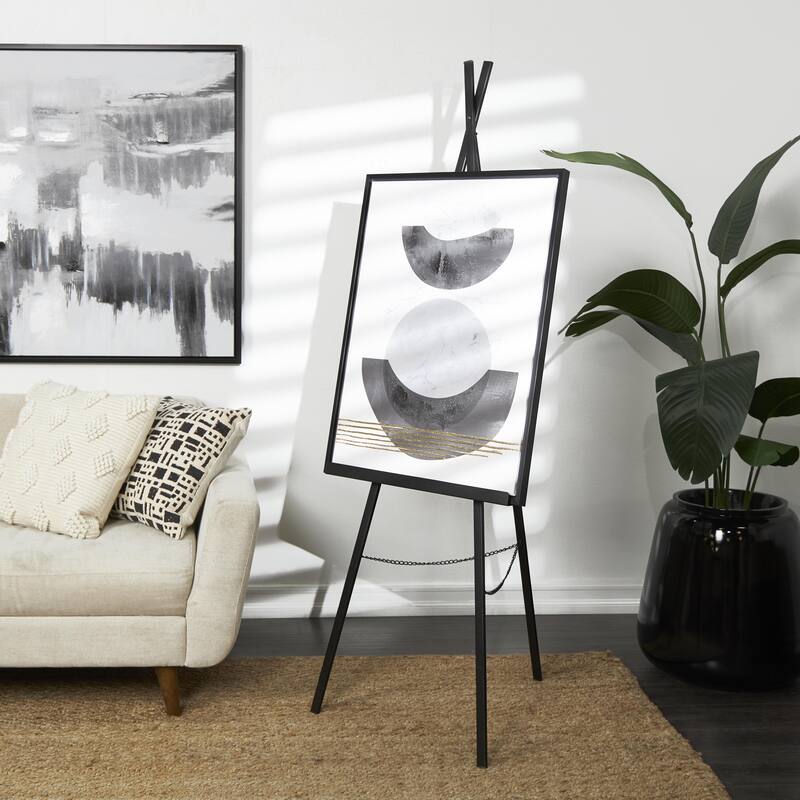 Metal Tall Adjustable 2 Tier Display Easel - Black - Roche River Decor