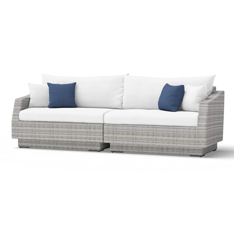 Cannes 9 Piece Sunbrella Outdoor Patio Sectional & Table