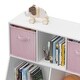 preview thumbnail 12 of 13, Kids Bookcase with Collapsible Fabric Drawers, Toy Storage Cabinet