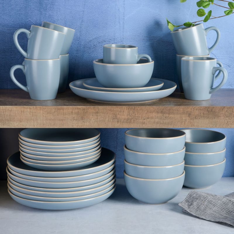 Gibson Home Rockaway 32-Piece Stoneware Dinnerware Set