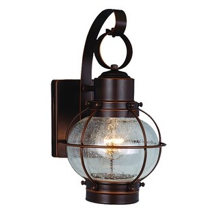 Chatham 1 Light Bronze Coastal Outdoor Wall Lantern Clear Glass - 6.5-in W x 12-in H x 7.25-in D