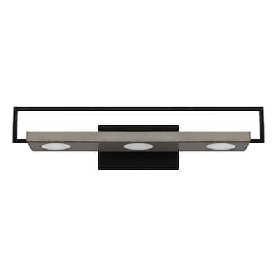 Winnett Integrated LED Matte Black Bath Bar