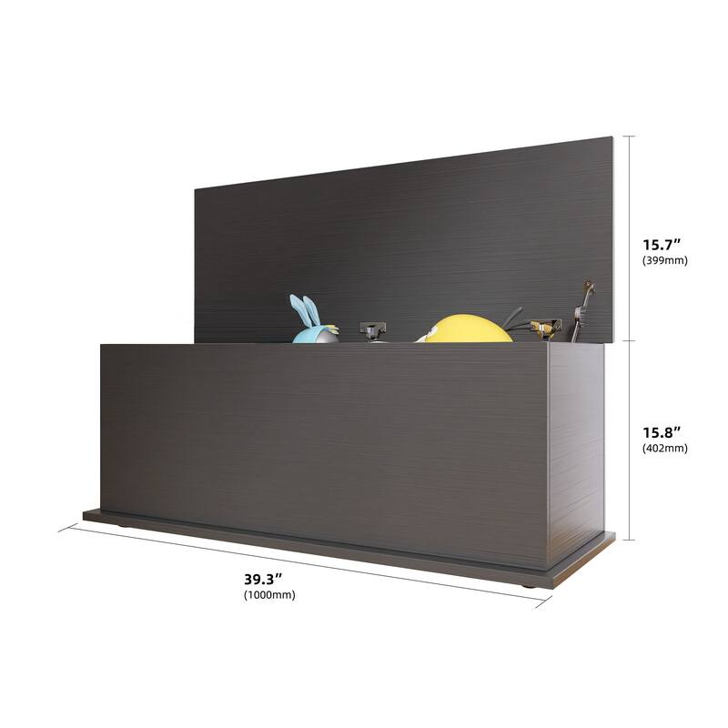 Lift Top Storage Chest Trunk Wood Box Retro Toy Box Organizer With Safety Hinge For Entryway Bench Organizer