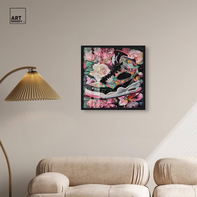 Hidden in Floral Bloom Sneaker Shadowbox by Art Remedy