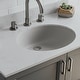 preview thumbnail 2 of 4, Lexicon Platinum V210 Quartz Composite Oval Vanity Sink - Galaxy Concrete