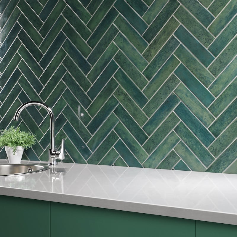 Merola Tile Capri Brick Oliva 2-1/2" x 10" Porcelain Floor and Wall Tile