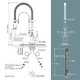 preview thumbnail 53 of 87, WOWOW Single Handle Gooseneck Pull Down Sprayer Kitchen Faucet