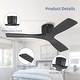 preview thumbnail 2 of 9, 48Inch 3Blade Dc Motor Indoor Flush Mount Ceiling Fan With Remote