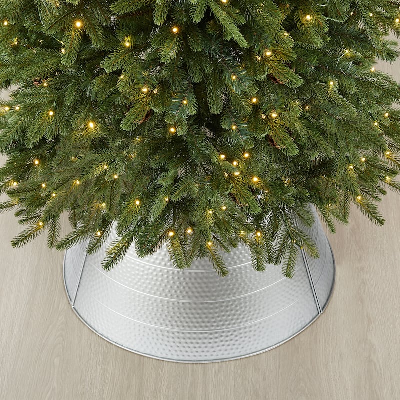 Glitzhome 22"/26"D Hammered Metal Christmas Tree Collars