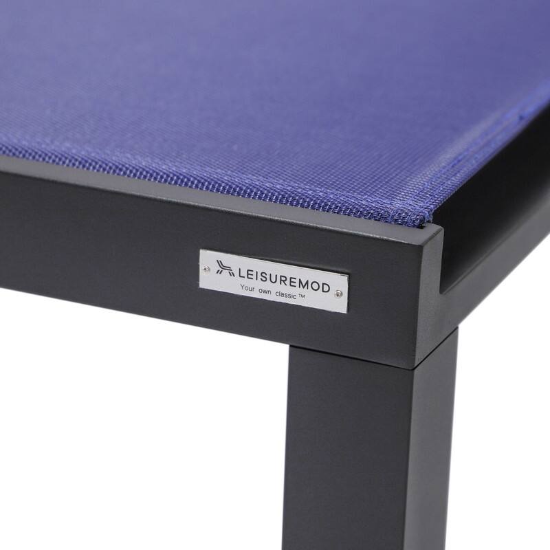 Marlin (Set of 2) Modern All-Weather Patio Chaise Lounge Chair with Powder-Coated Aluminum and 4-Position Adjustable Recliner