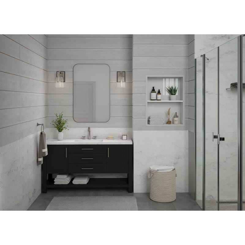 Cassell Collection One-Light Brushed Nickel Matte Black Luxe Industrial Bath & Vanity Light - 4.75 in x 6.62 in x 9.12 in