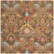 SAFAVIEH Fiorello Handmade Blossom French Country Wool Area Rug - 6' x 6' Square - Green/Multi