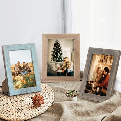 Adeco Set of 3 5x7 Wooden Photo Frames