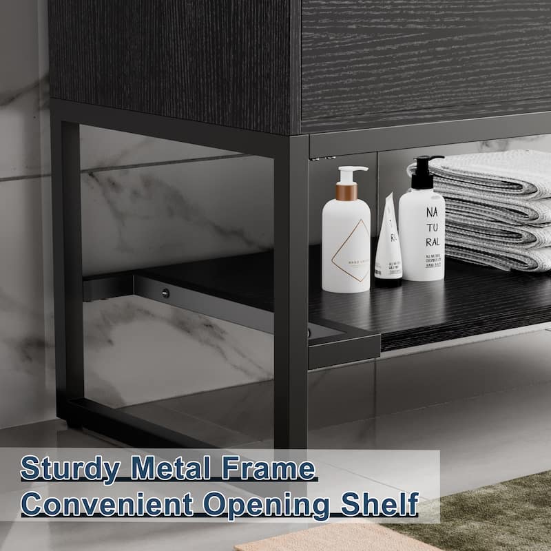 Bathroom Vanity Set Under-mount Ceramic Sink Combo Free Standing
