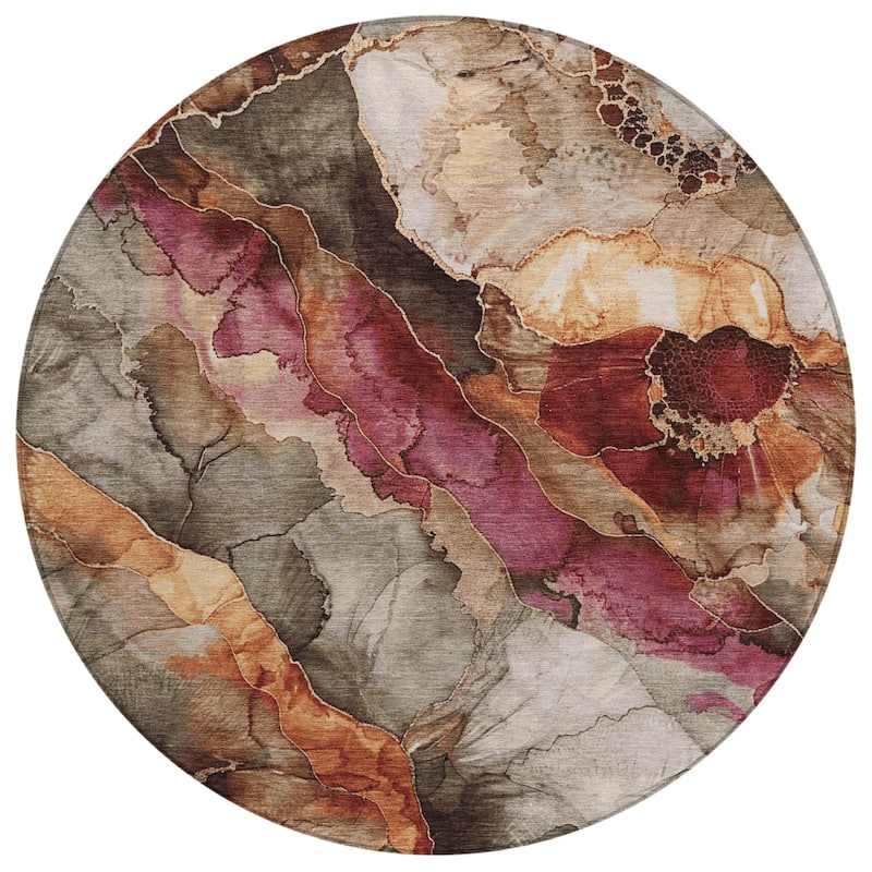 HomeRoots Floral Transitional Rectangle Outdoor Rug