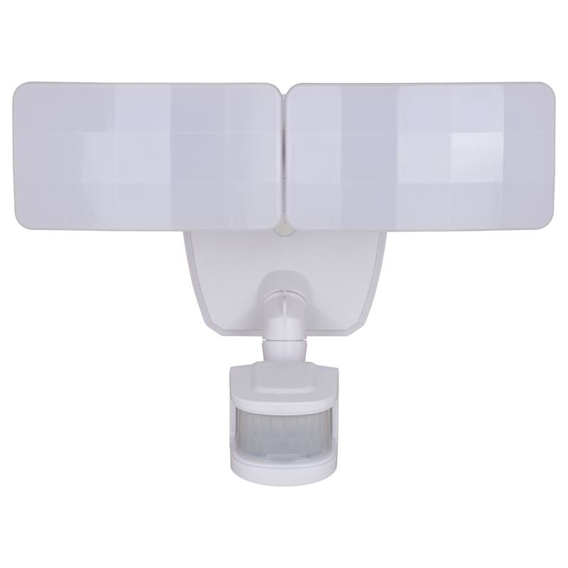 Zeta Integrated LED White Motion Sensor Dusk to Dawn Outdoor Security Flood Light with WIFI - 11.5-in W x 8-in H x 6.5-in D