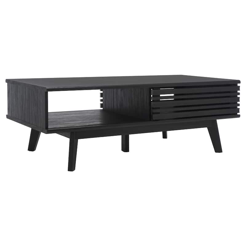 SAFAVIEH Rori Mid-Century 1-Shelf Walnut Coffee Table - 46" W x 23" D x 16" H