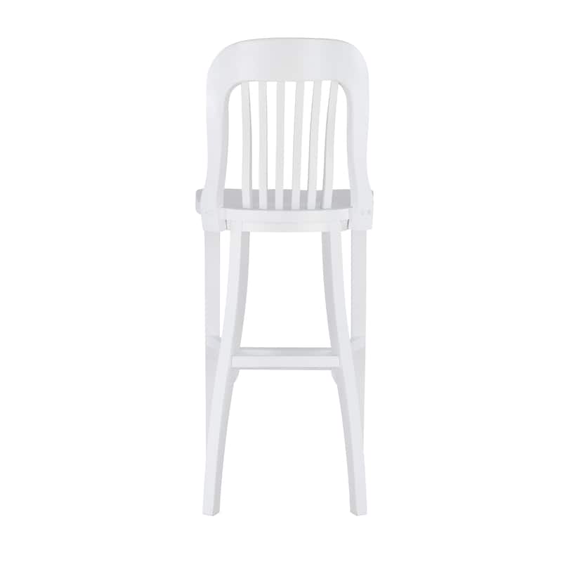 Linon Daya Solid Wood White Barstool (Set of 2)