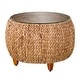 preview thumbnail 2 of 5, SEI Furniture Terraza Round Water Hyacinth Coffee Table
