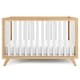 preview thumbnail 6 of 26, Baby Crib for 0 to 3 Years by Comfy Cubs White Bars and Natural Wood Frame Legs