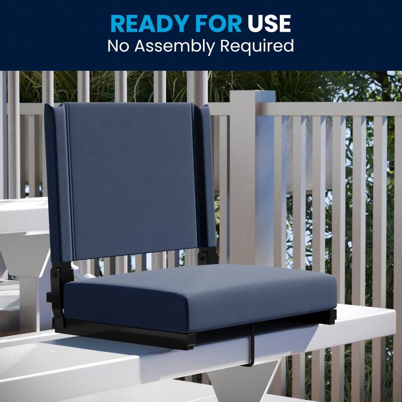 Ultra-Padded Stadium Chair - 18"W x 14"D x 18"H - 18"W x 14"D x 18"H